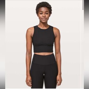 Lululemon Kick Serve Bra Texture Cropped Size 10